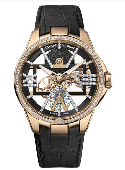 Ulysse Nardin Executive Skeleton X Sparkling Pink Gold 3716-260B/02 Replica Watch